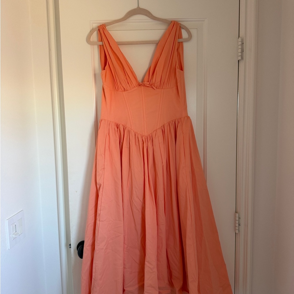 House of CB Coral Midi Dress with V-Neck